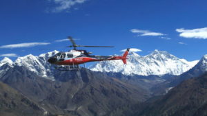 heli flight to see Mount Everest